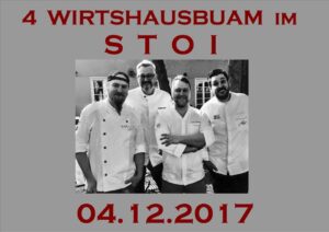 Ausnahmeköche im STOI: 4 Wirtshausbuam